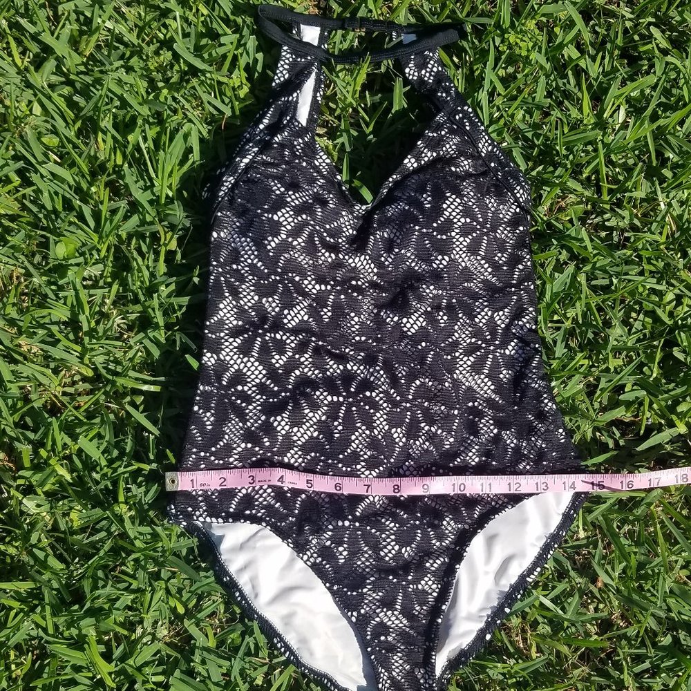 Black lace bathing suit